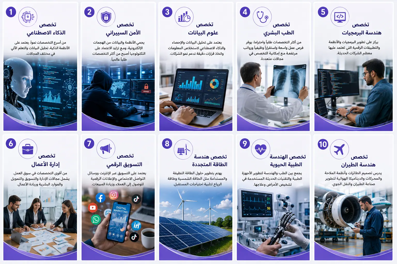 أفضل التخصصات الجامعية 2026