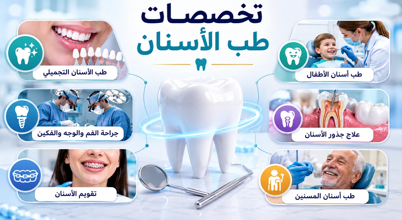 تخصصات طب الأسنان وأبرز الفروع الطبية